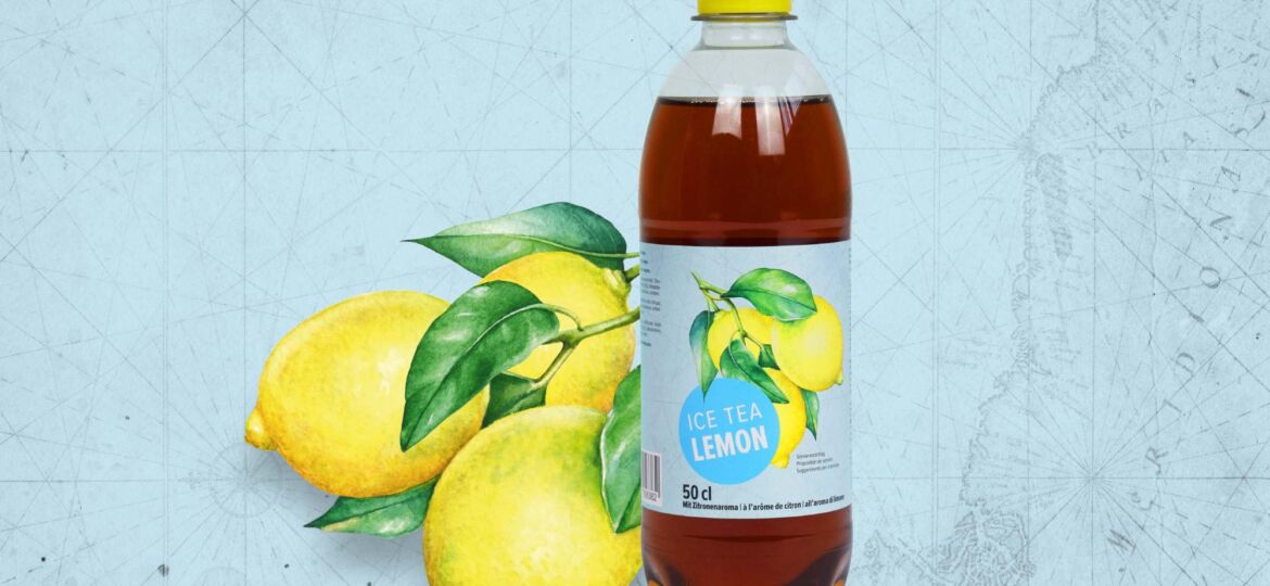 Etikette Ice Tea Lemon von Transgourmet